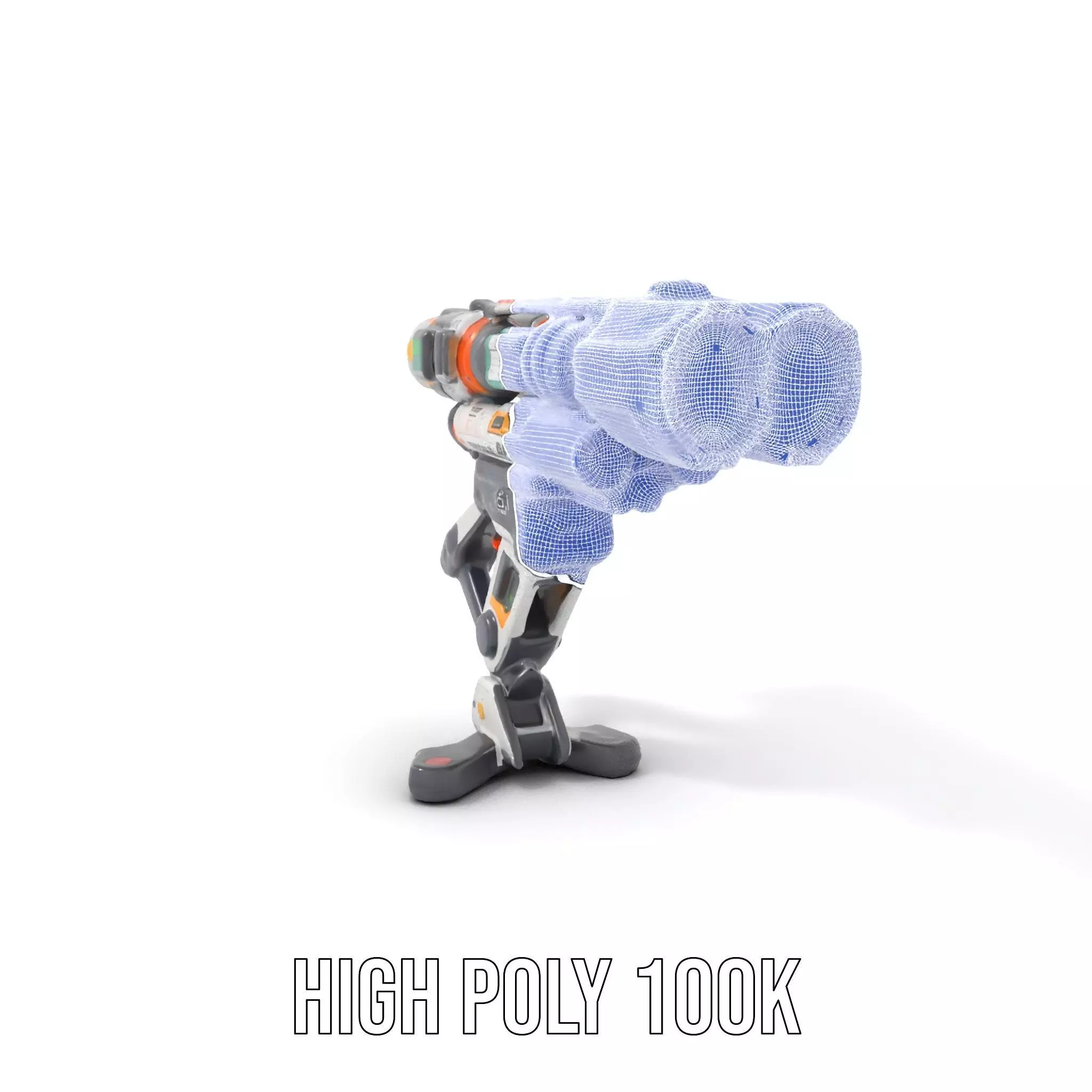 Futuristic SciFi Turret Model Pack Low-poly 3D model_5