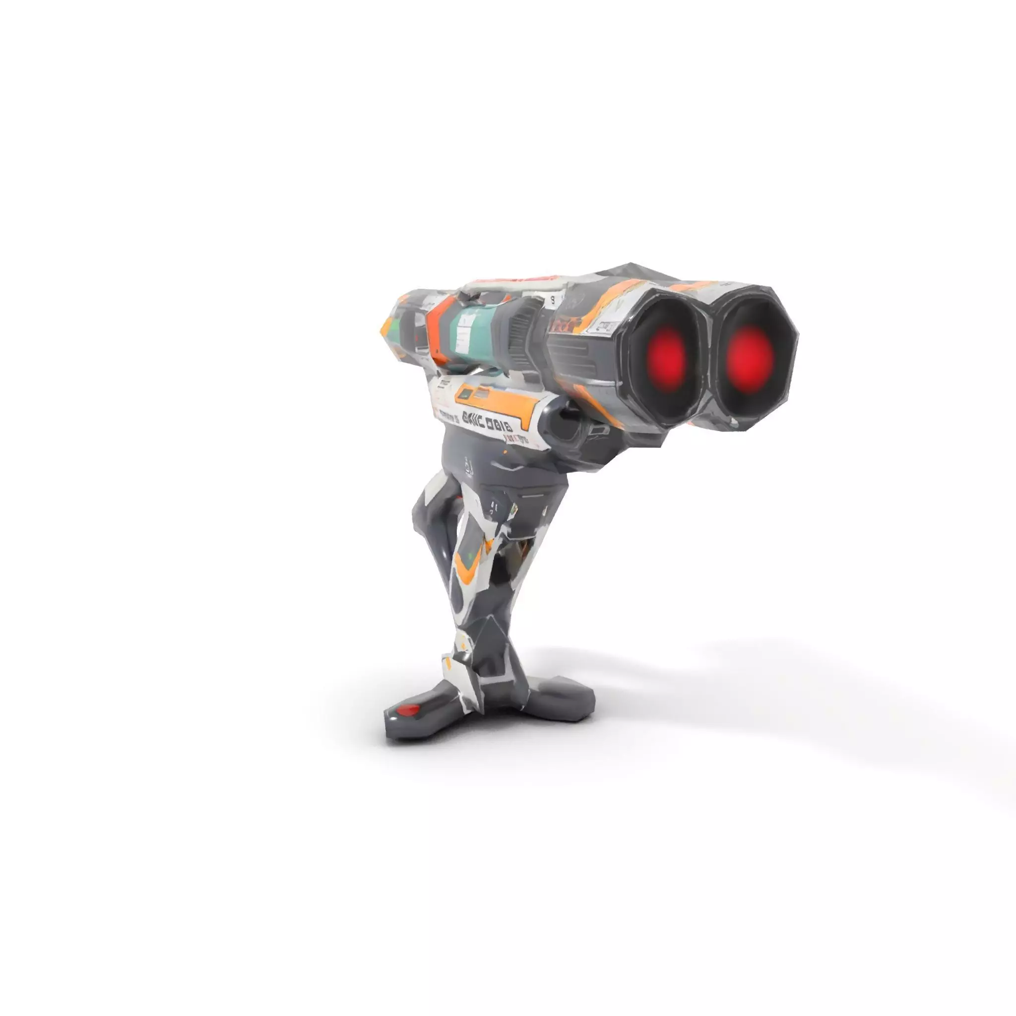 Futuristic SciFi Turret Model Pack Low-poly 3D model_20