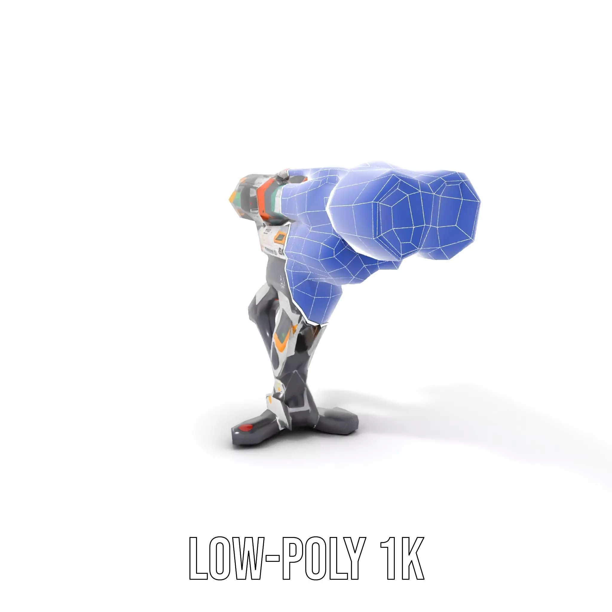 Futuristic SciFi Turret Model Pack Low-poly 3D model_23