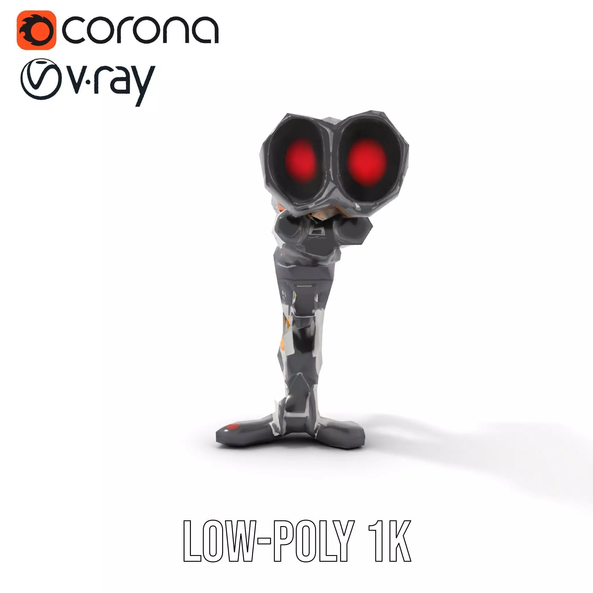 Futuristic SciFi Turret Model Pack Low-poly 3D model_8