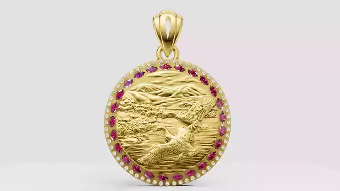 Tailed White Fox Amulet 