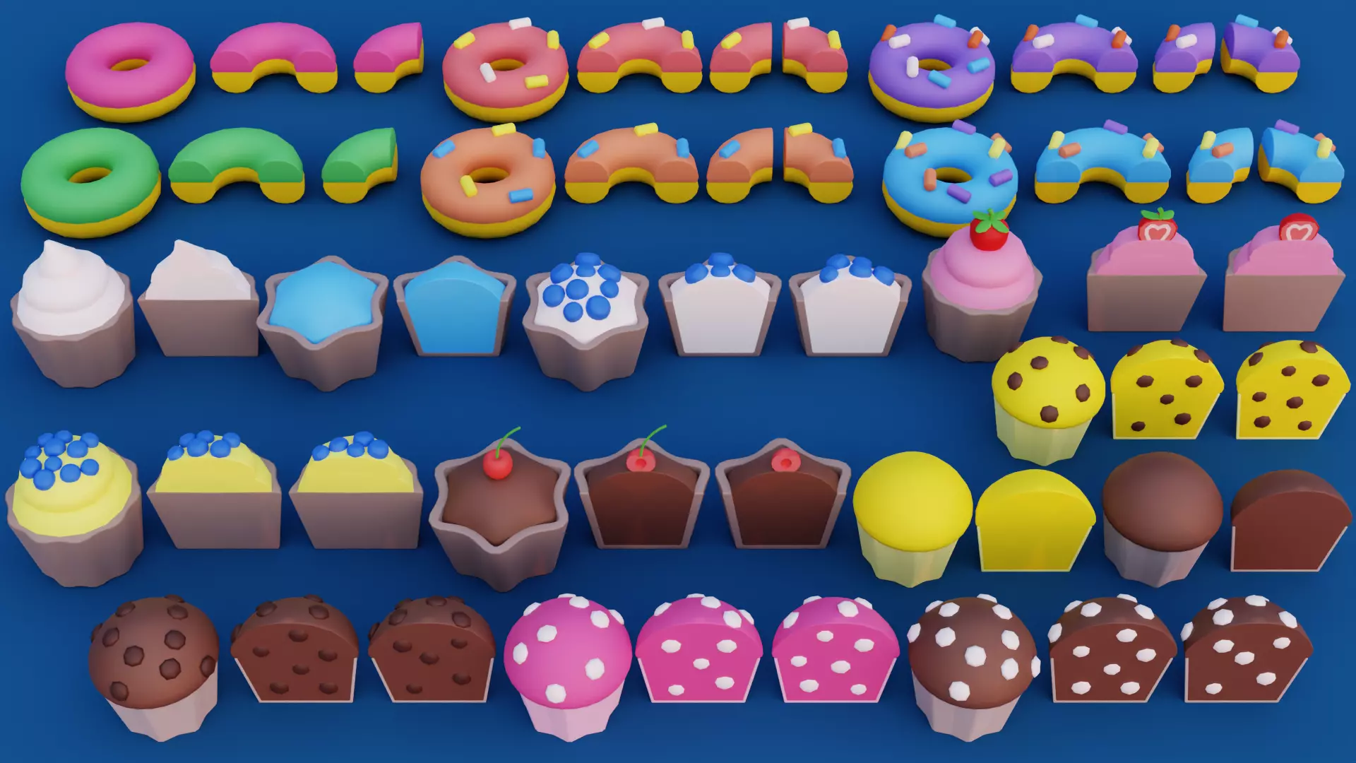 Cartoon Bakery and Pastry Pack Low-poly 3D model_10