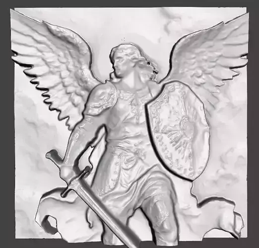 Relief of a Archangel Michael for CNC or 3D print model 