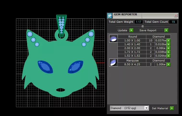 FACES MASK GOLD PENDENT 3D print model_8