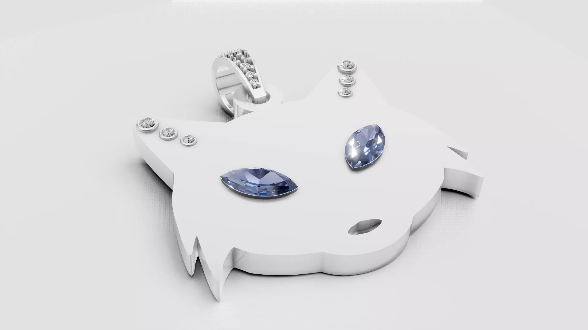 FACES MASK GOLD PENDENT 3D print model_4