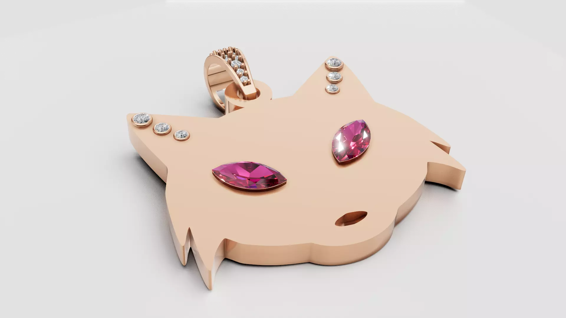 FACES MASK GOLD PENDENT 3D print model_3