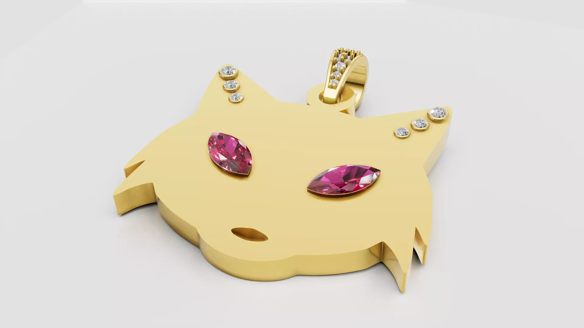 FACES MASK GOLD PENDENT 3D print model_1