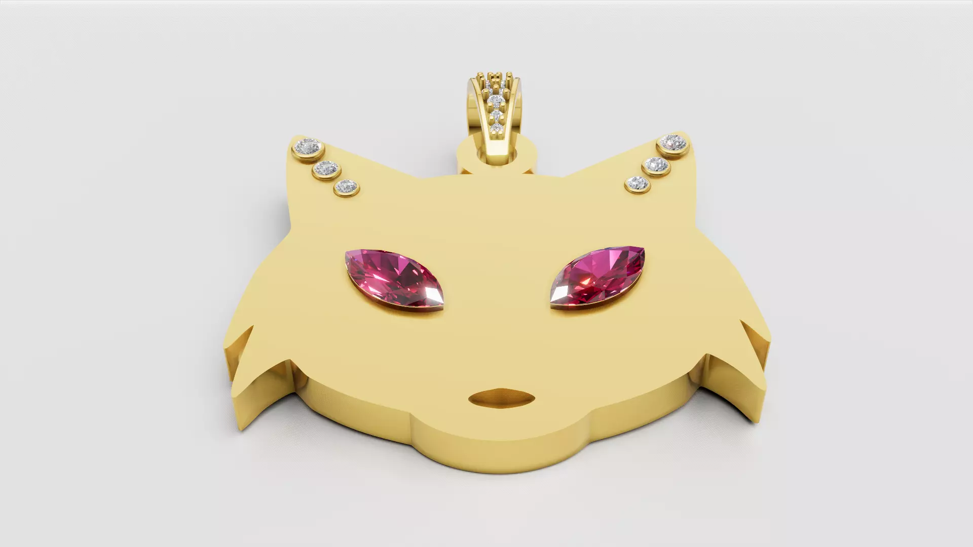 FACES MASK GOLD PENDENT 3D print model_0