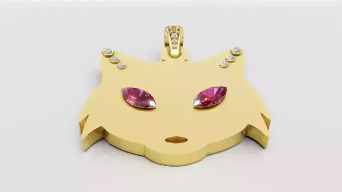 FACES MASK GOLD PENDENT