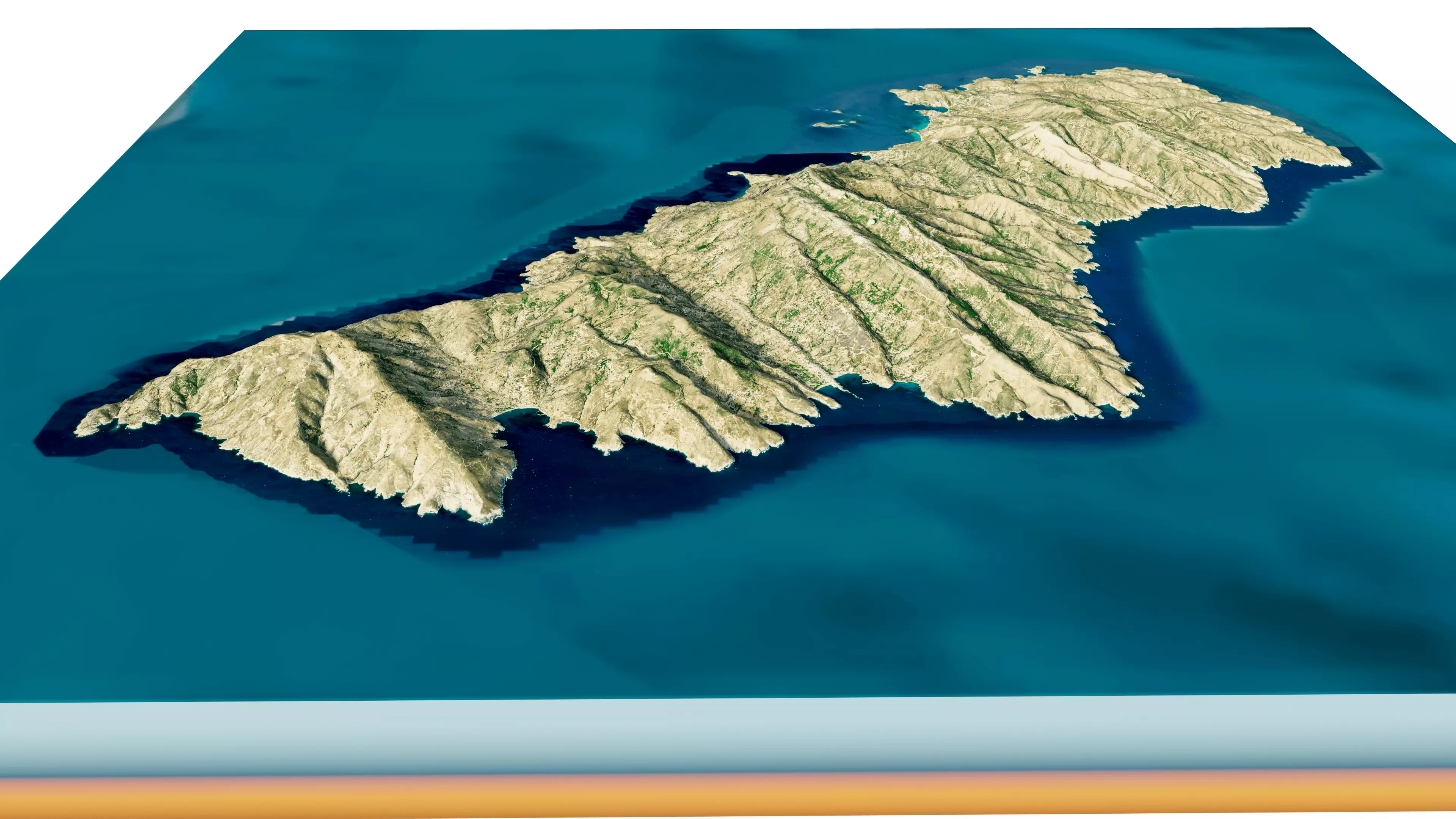 Andros Island 3D model terrain 3D model_2