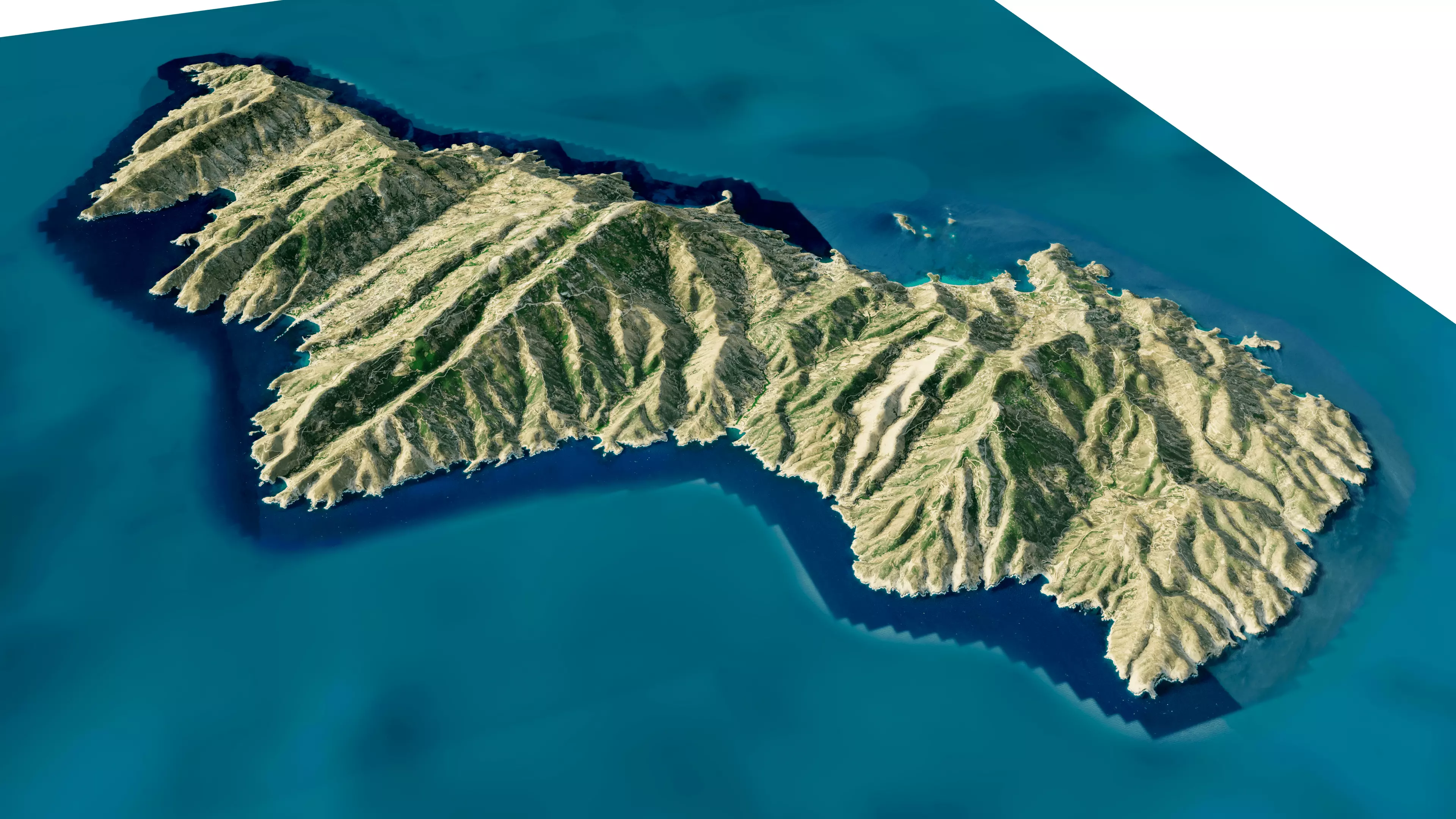 Andros Island 3D model terrain 3D model_11