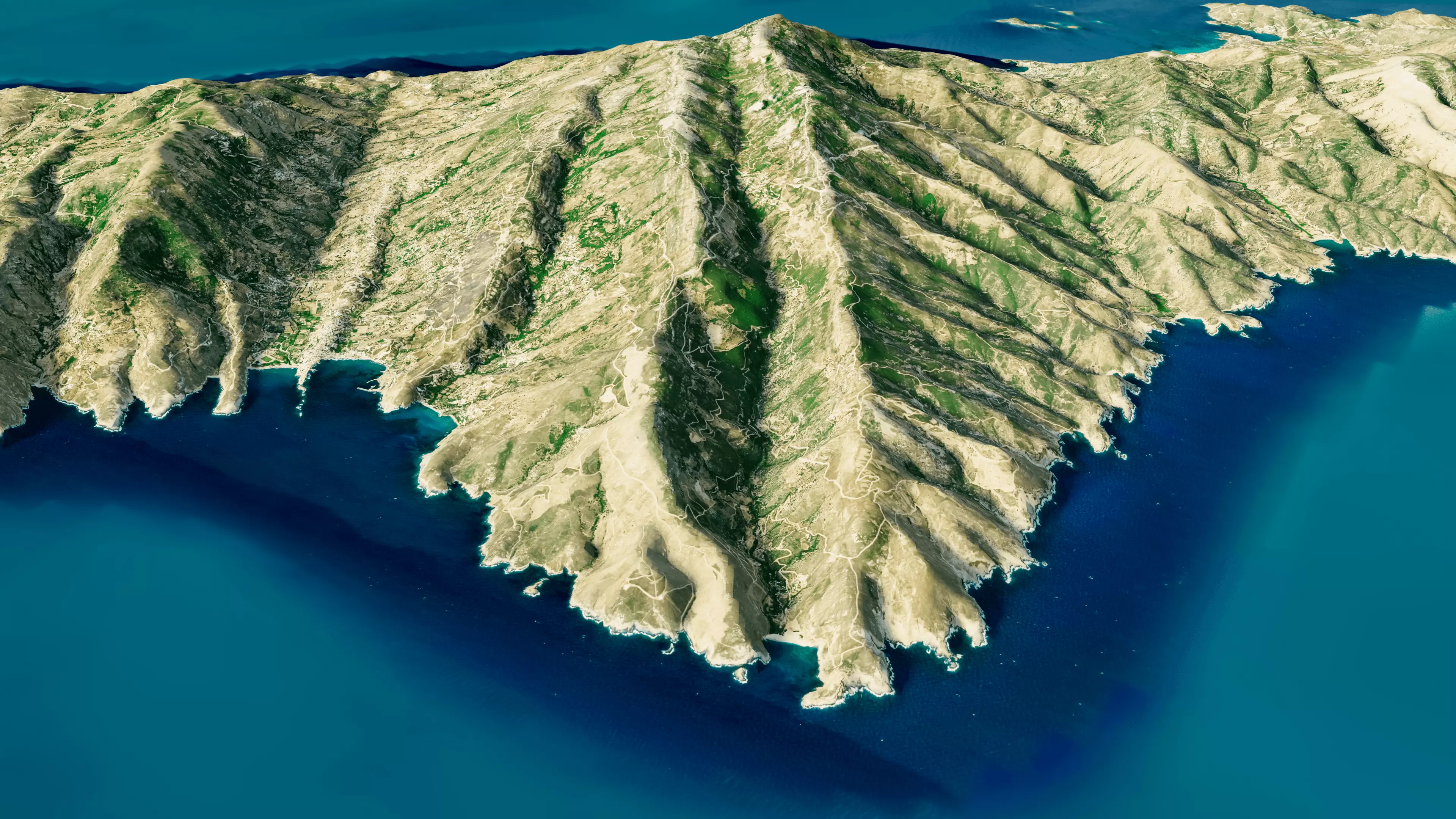 Andros Island 3D model terrain 3D model_9