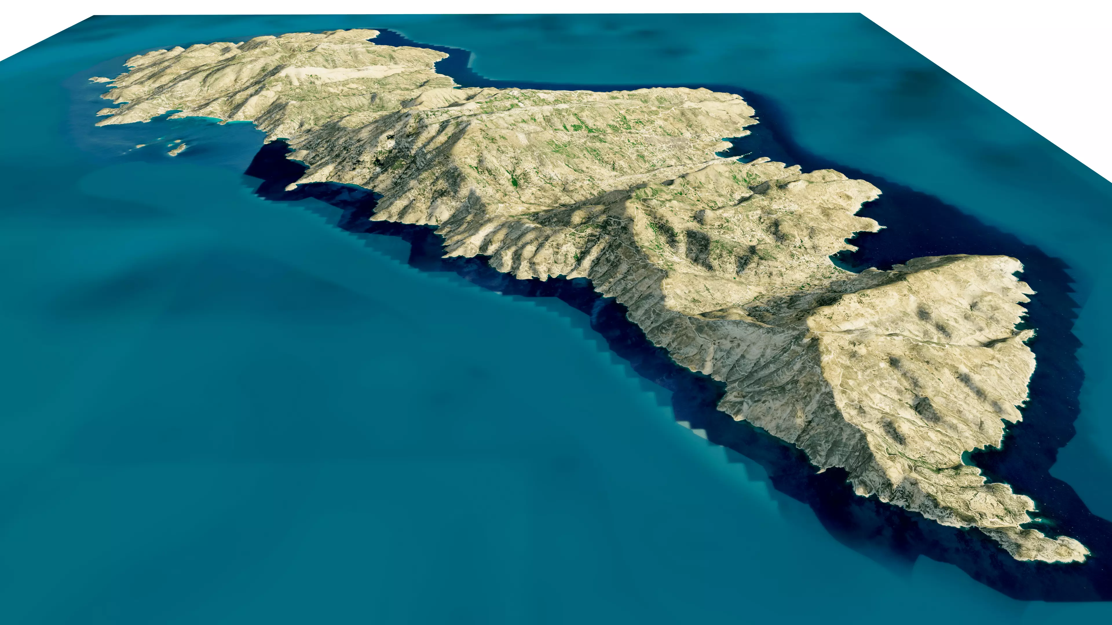 Andros Island 3D model terrain 3D model_4