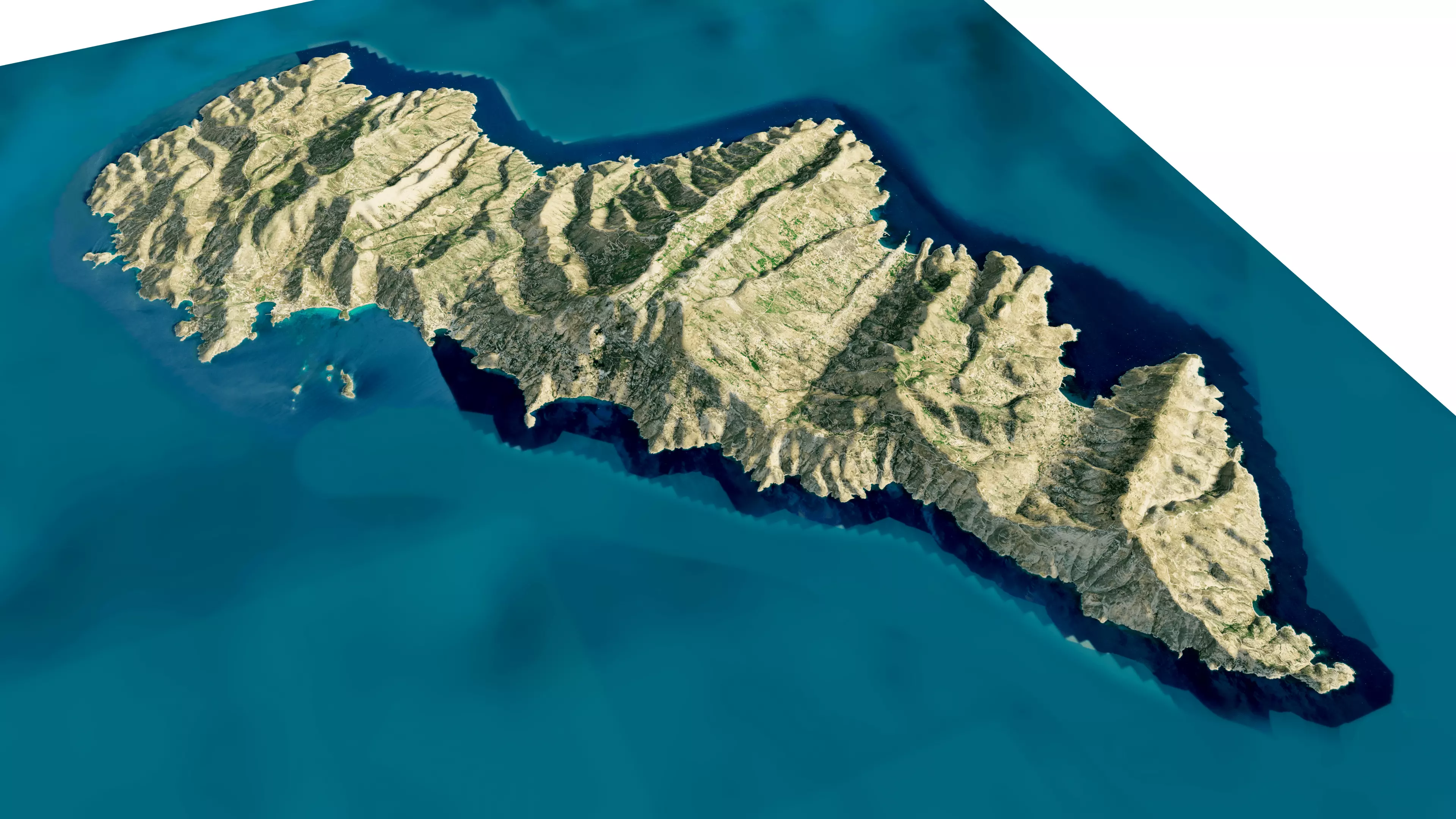 Andros Island 3D model terrain 3D model_0