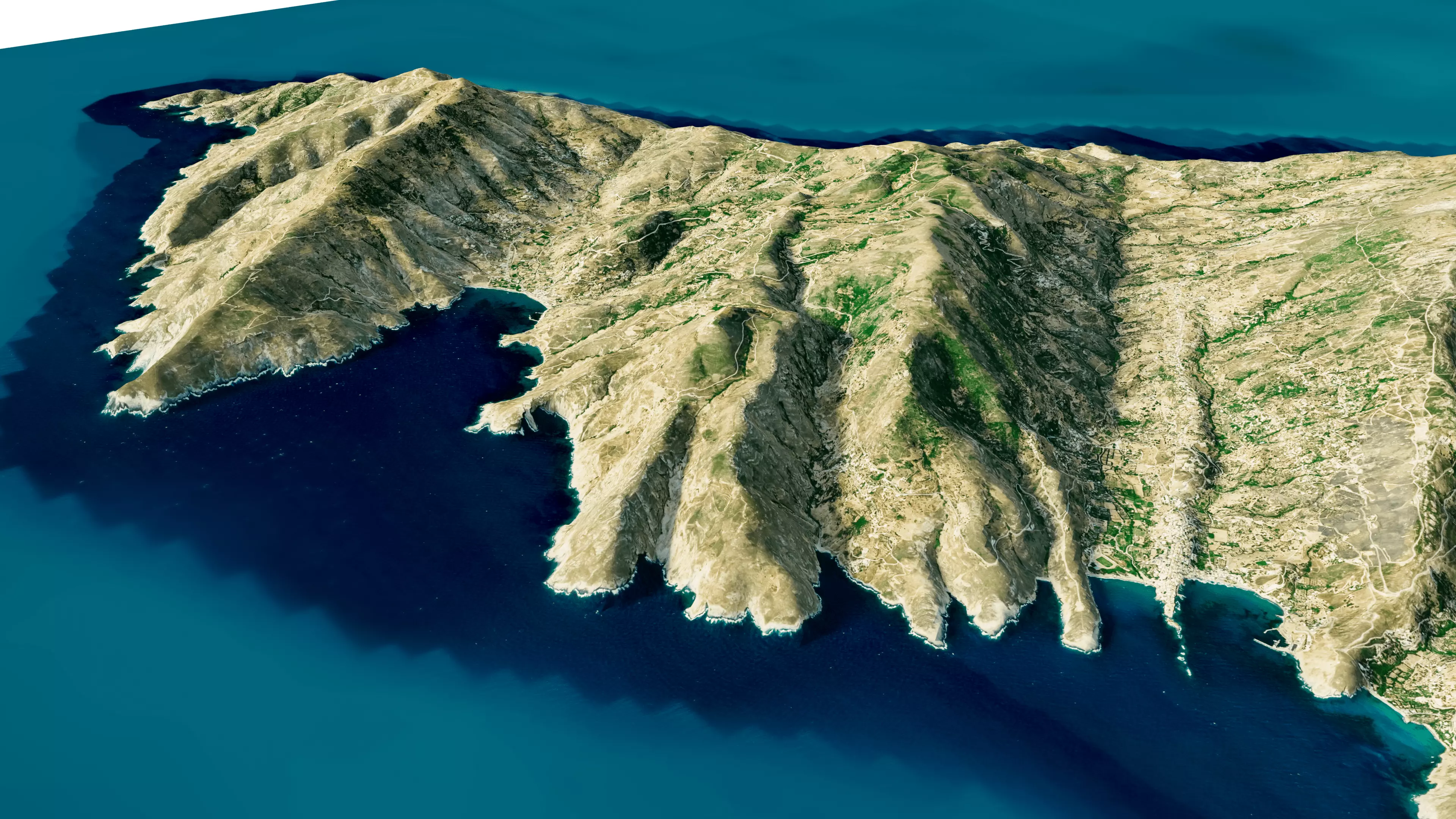 Andros Island 3D model terrain 3D model_7
