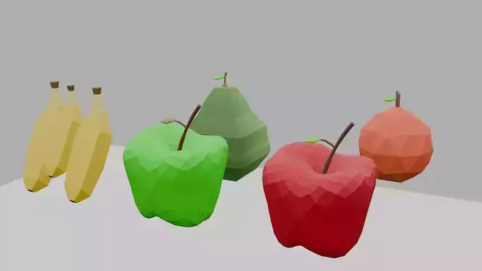 Low Poly Mini Fruit Pack