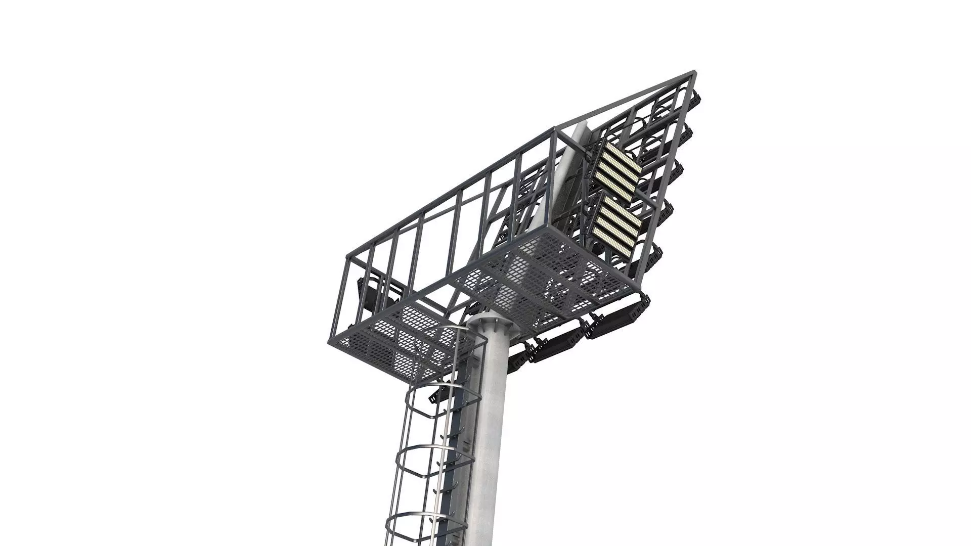 Stadium Light Tower 3D model_2
