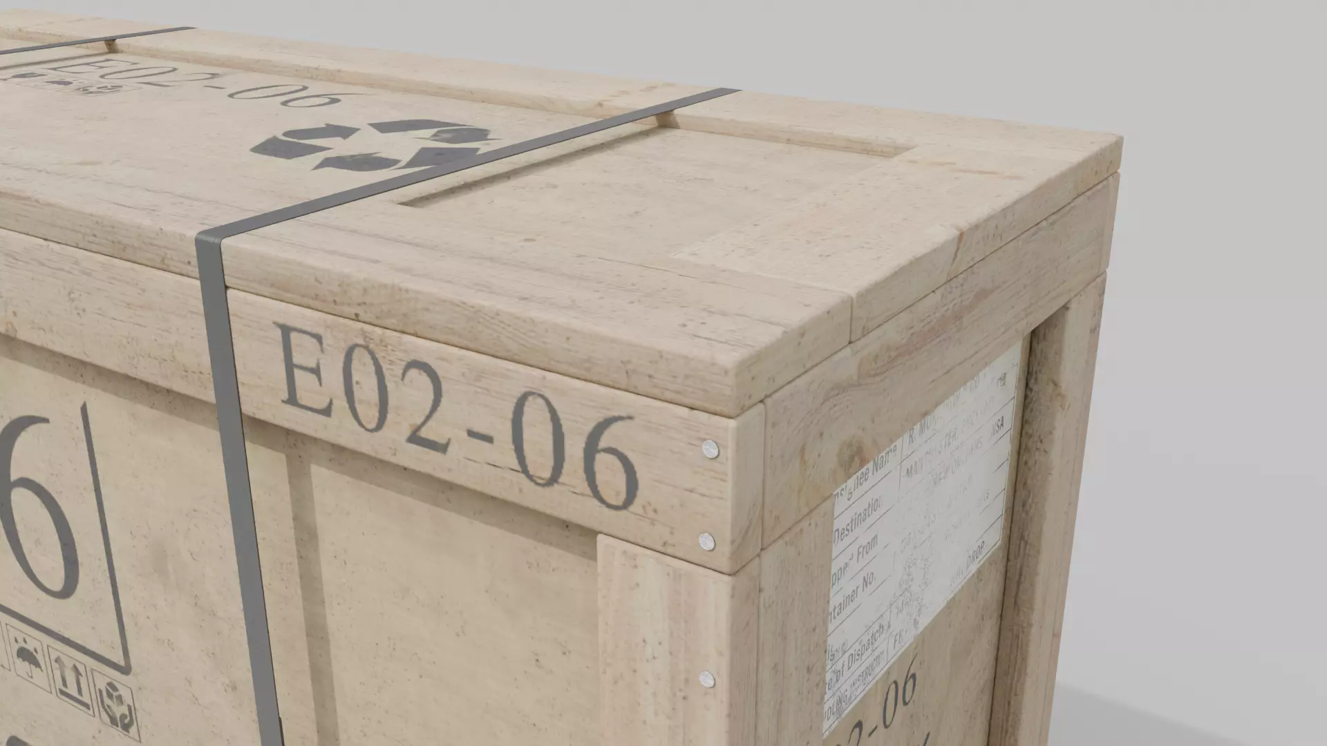 Customizable Wooden Crate Pack - Narrow Forms 3D Model Collection_46