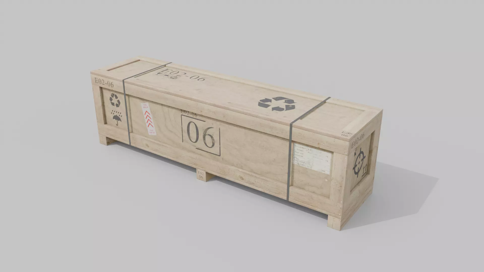 Customizable Wooden Crate Pack - Narrow Forms 3D Model Collection_32