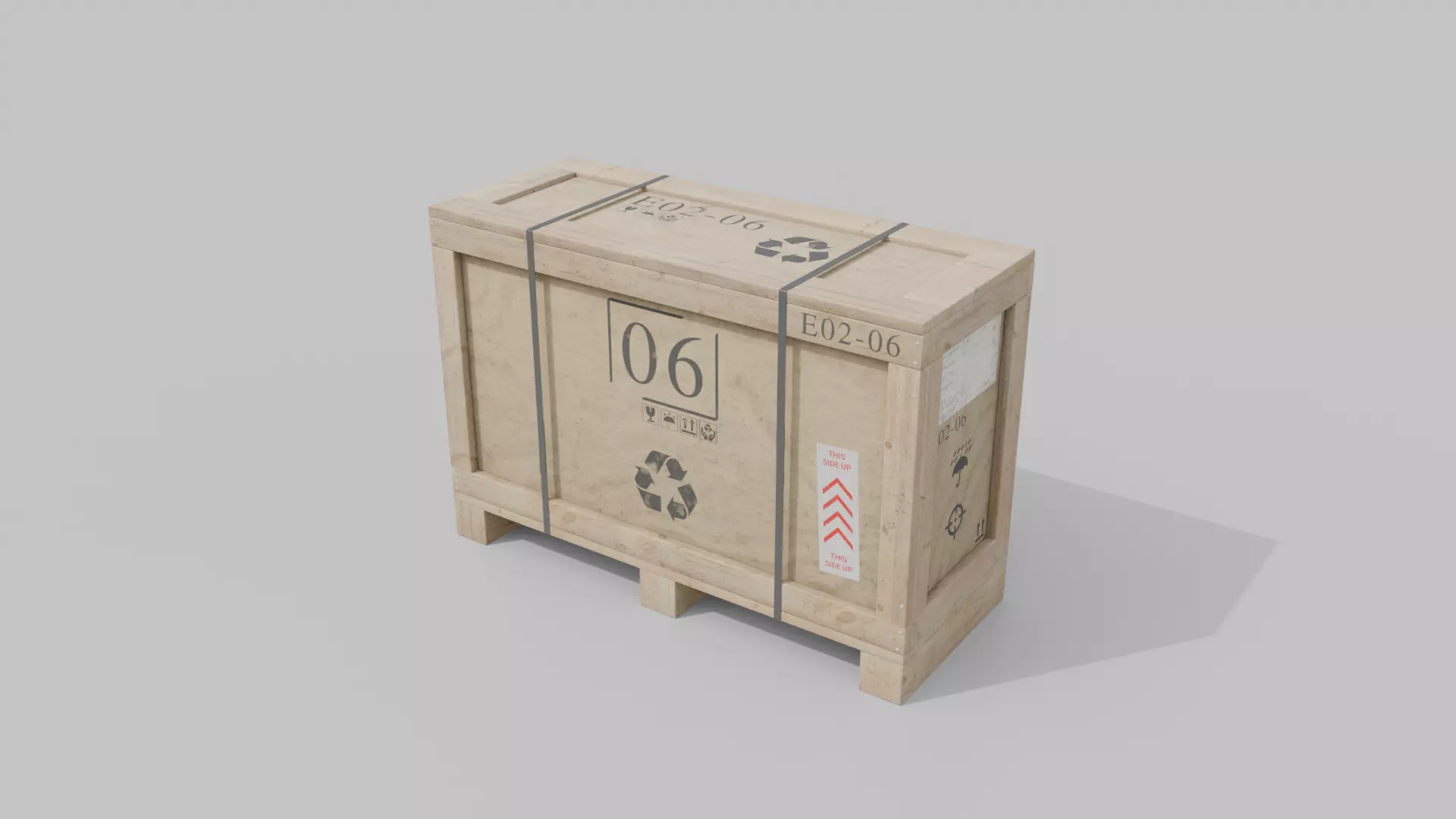 Customizable Wooden Crate Pack - Narrow Forms 3D Model Collection_44