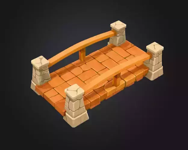 Stony Archway Low-poly 3D model