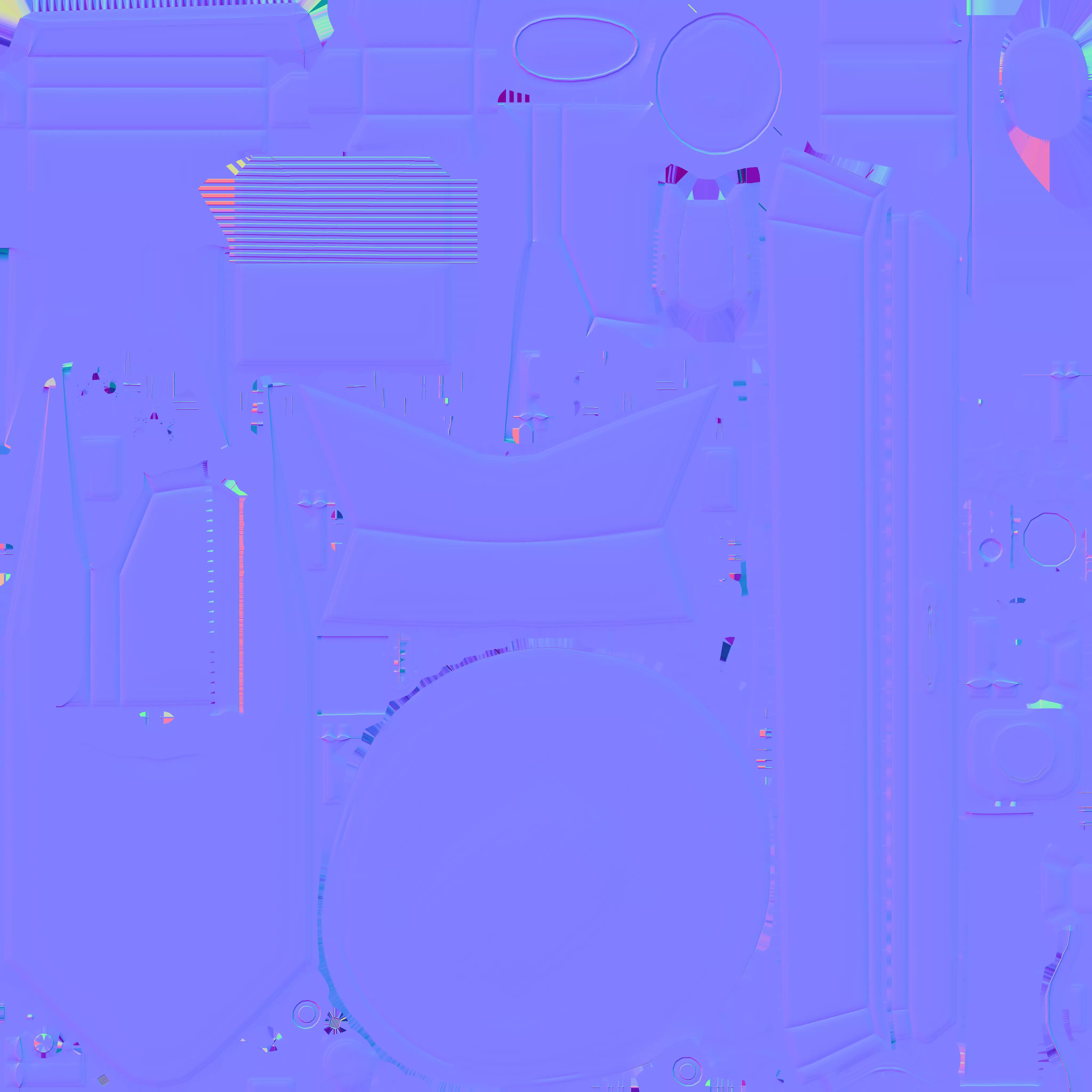 M48 Patton Tank Low-poly 3D model_19