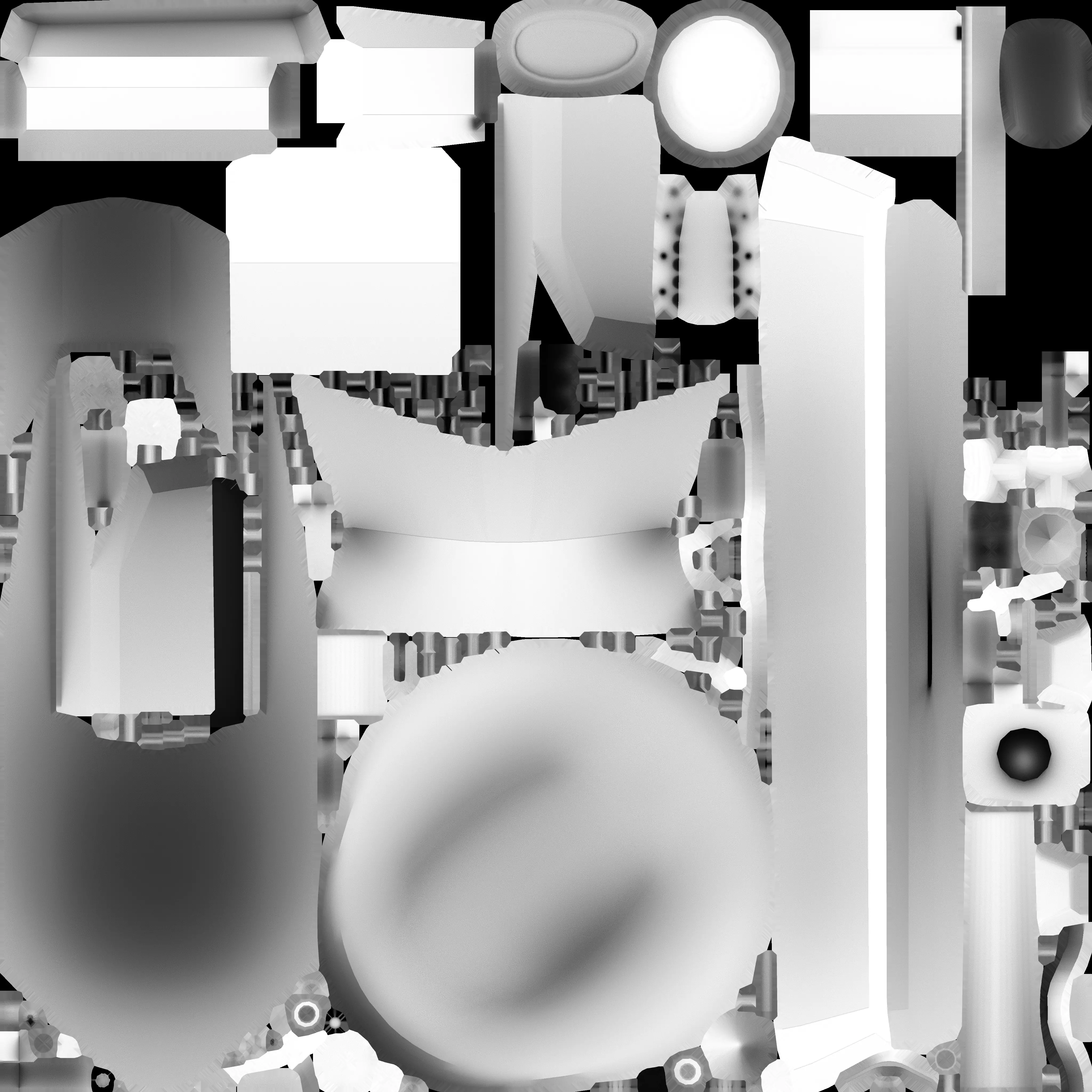 M48 Patton Tank Low-poly 3D model_16