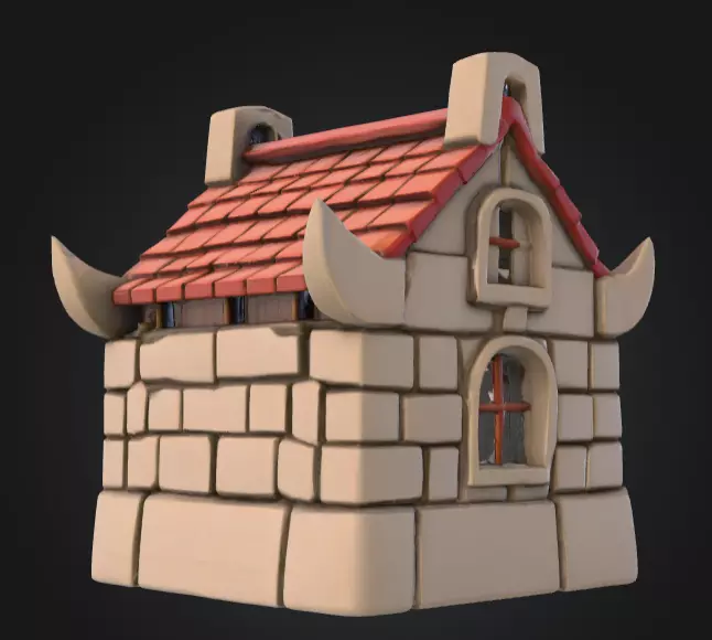 Armory Haven House Low-poly 3D model_4
