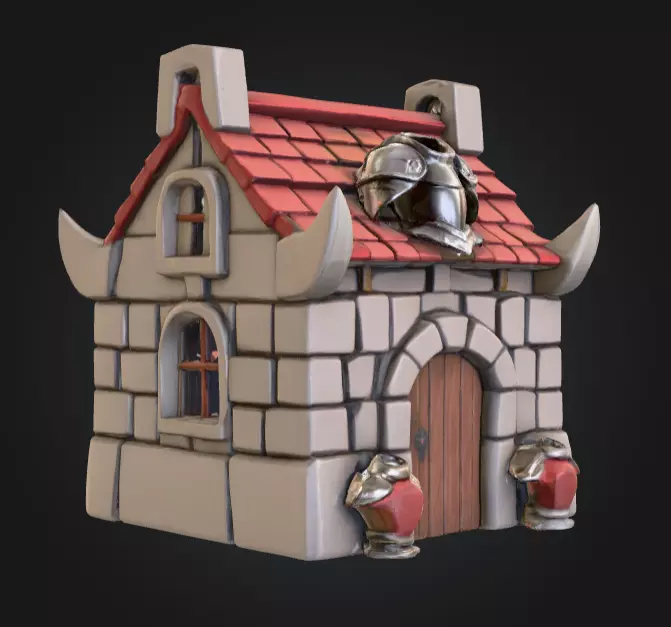 Armory Haven House Low-poly 3D model_2