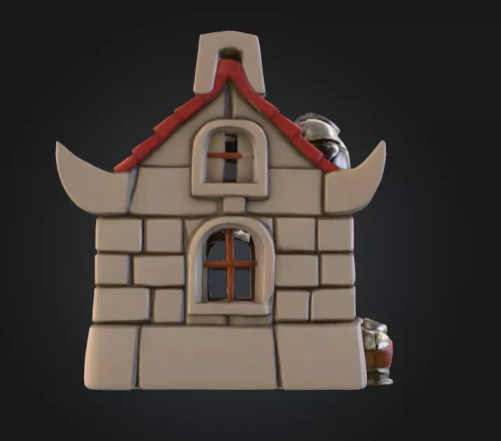 Armory Haven House Low-poly 3D model_3