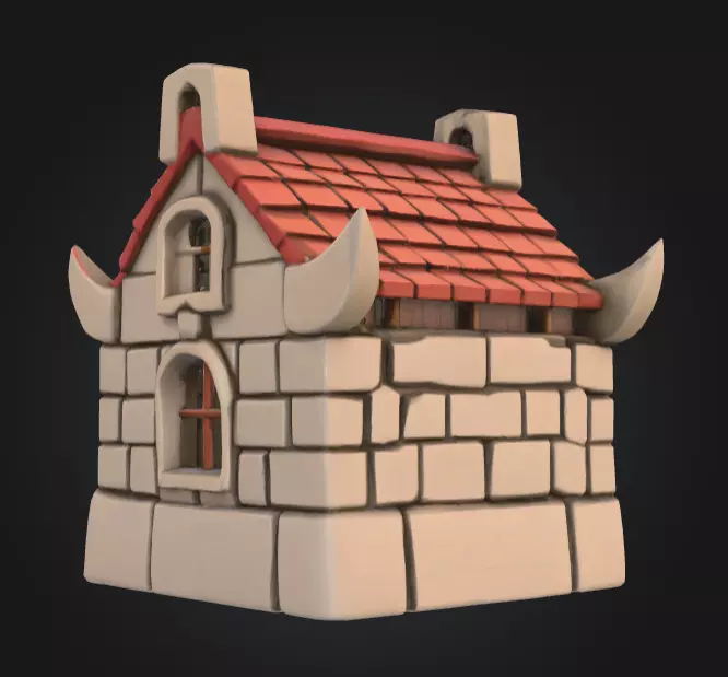 Armory Haven House Low-poly 3D model_6