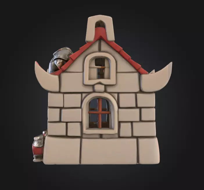 Armory Haven House Low-poly 3D model_7