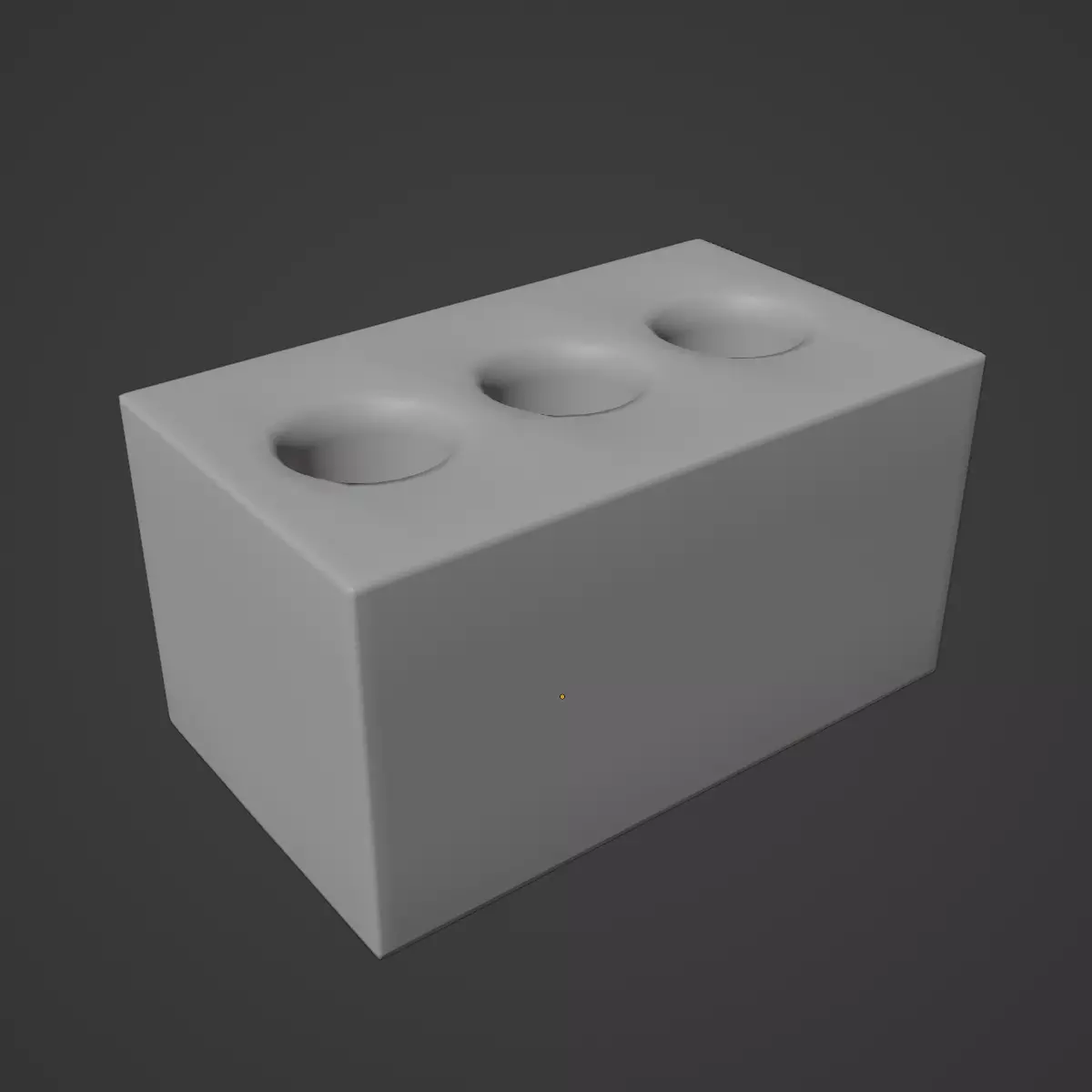 Concrete Brick 02 Low-poly 3D model_9