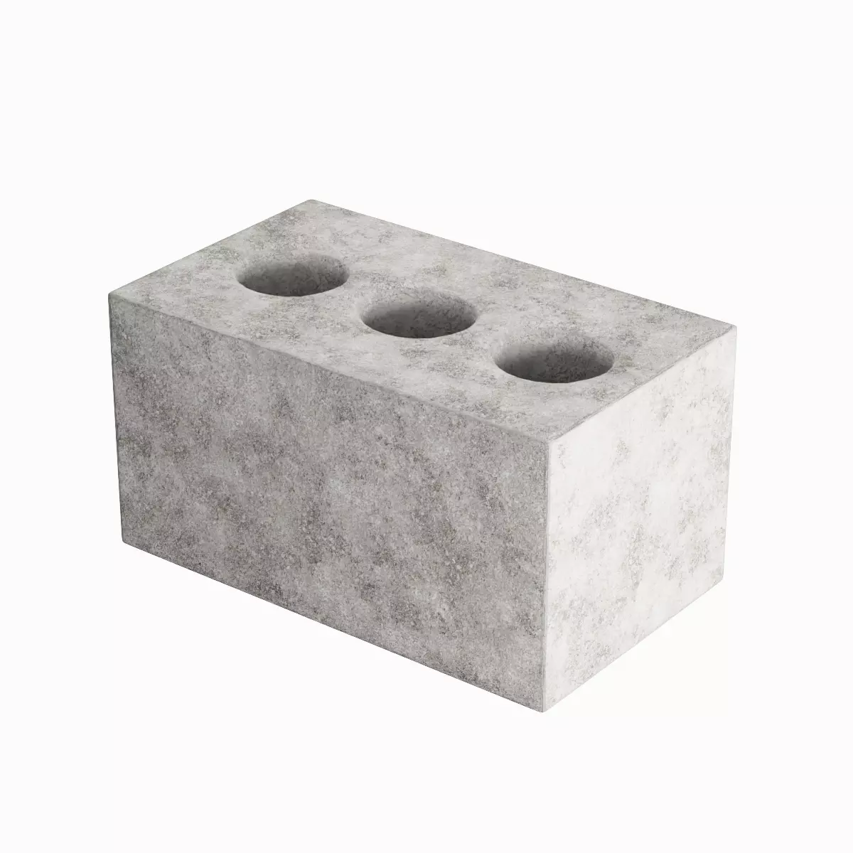 Concrete Brick 02 Low-poly 3D model_0