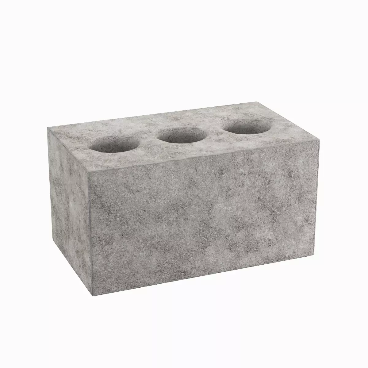 Concrete Brick 02 Low-poly 3D model_2