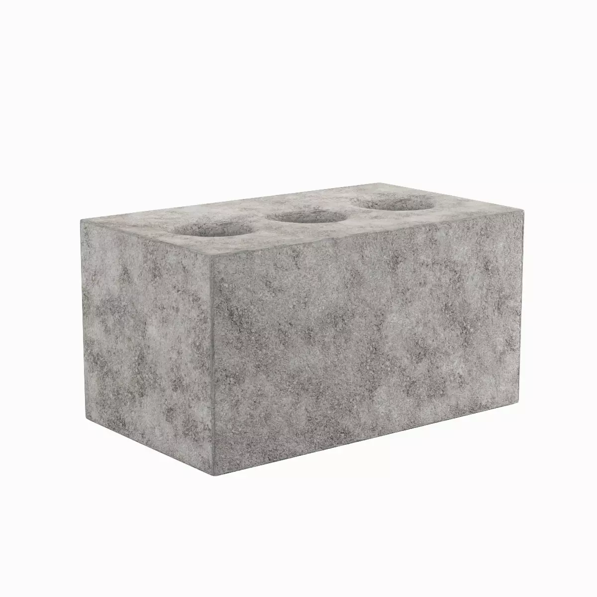 Concrete Brick 02 Low-poly 3D model_3