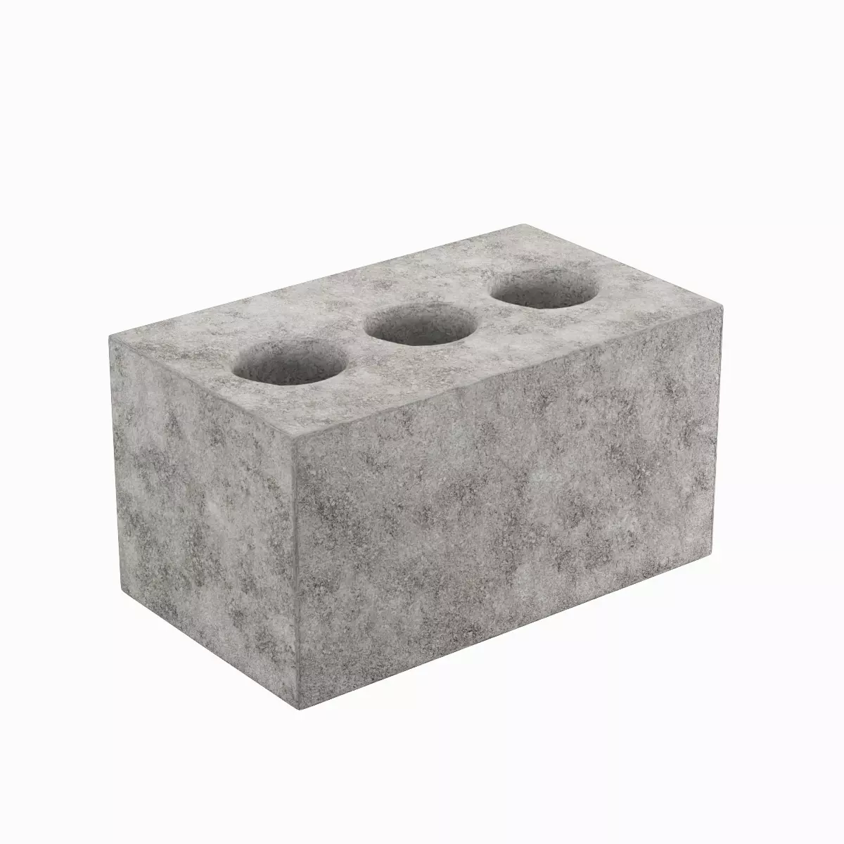Concrete Brick 02 Low-poly 3D model_5