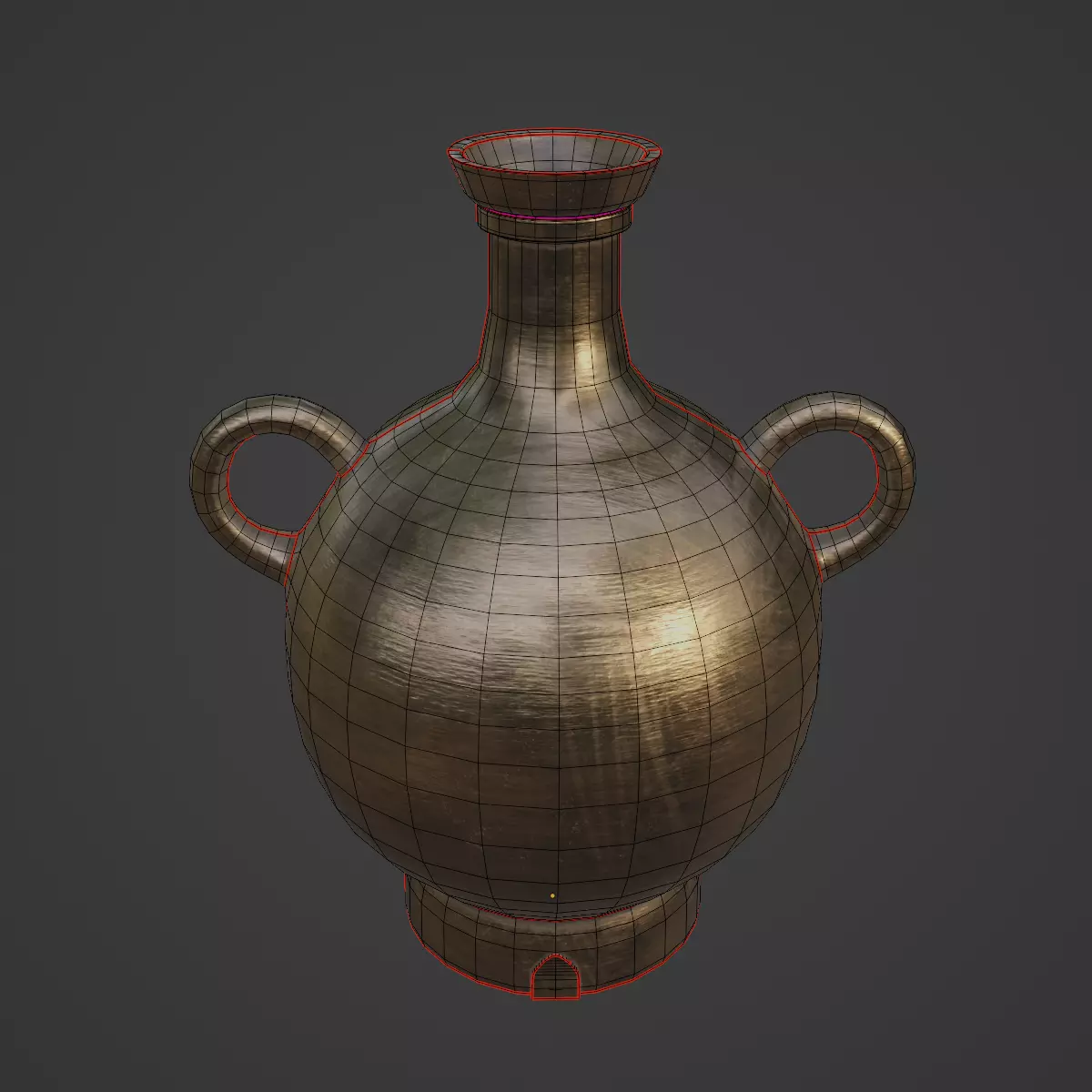 Medieval Decor Vase 04 Low-poly 3D model_7