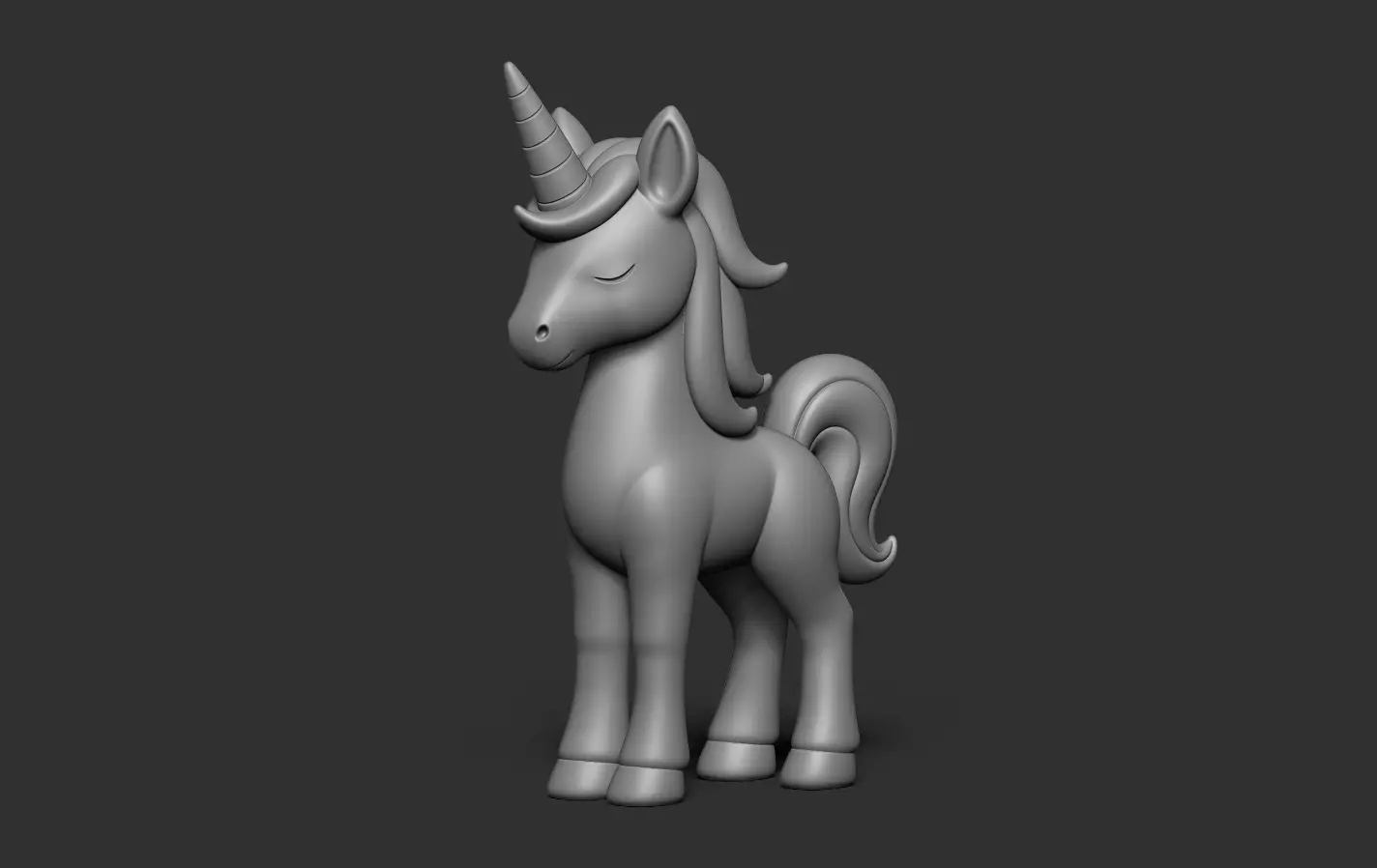 Unicorn 3D print model_12