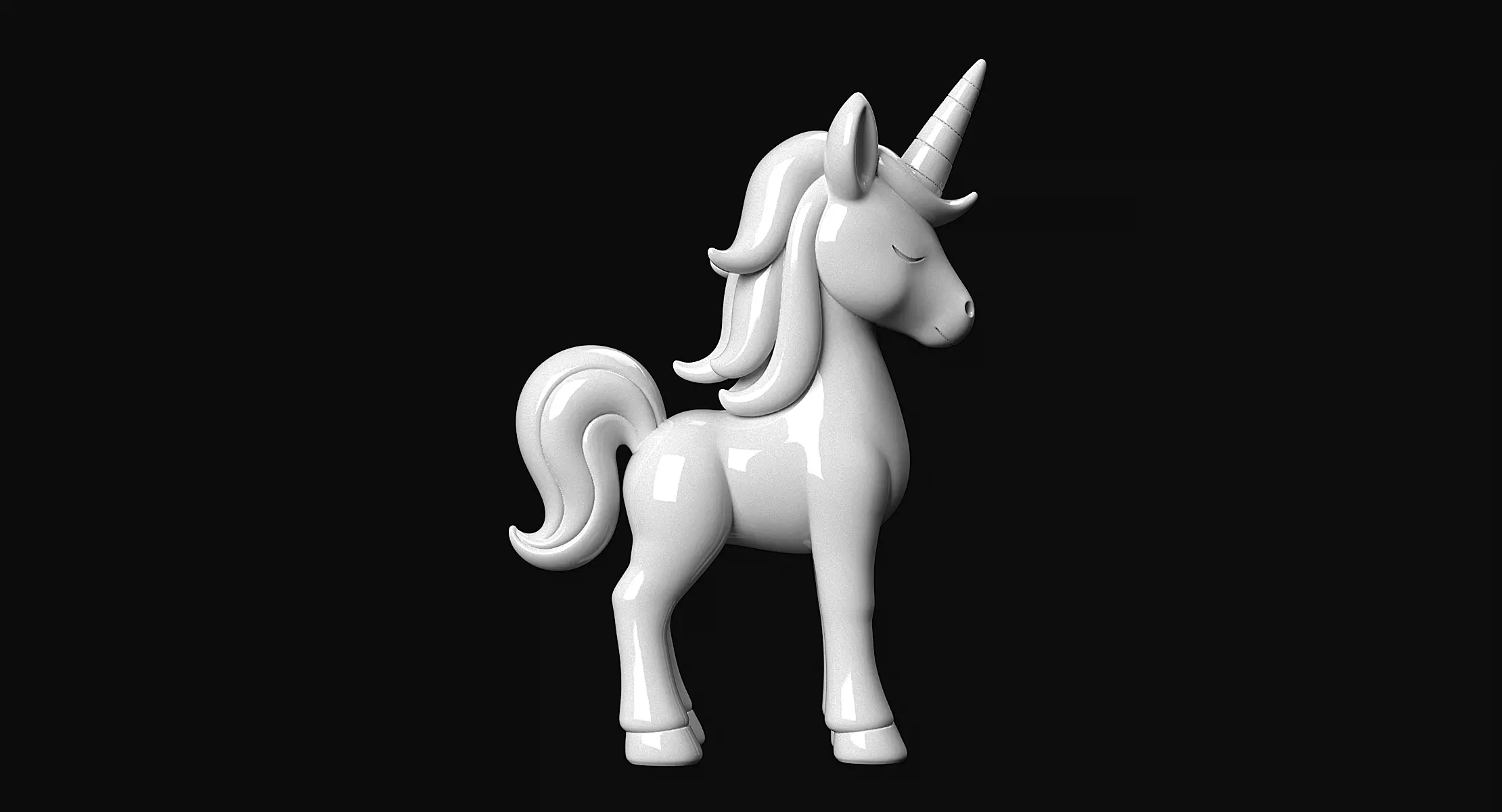 Unicorn 3D print model_6