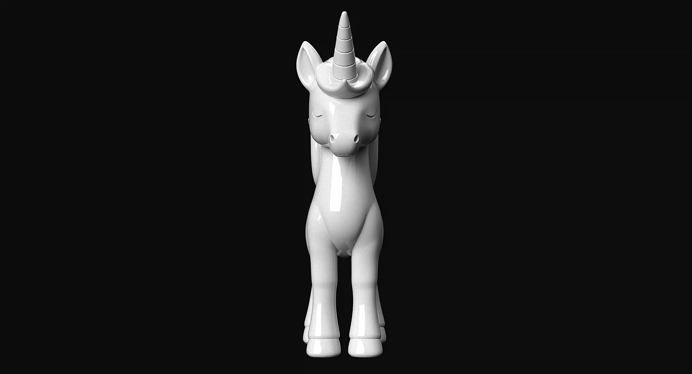 Unicorn 3D print model_4