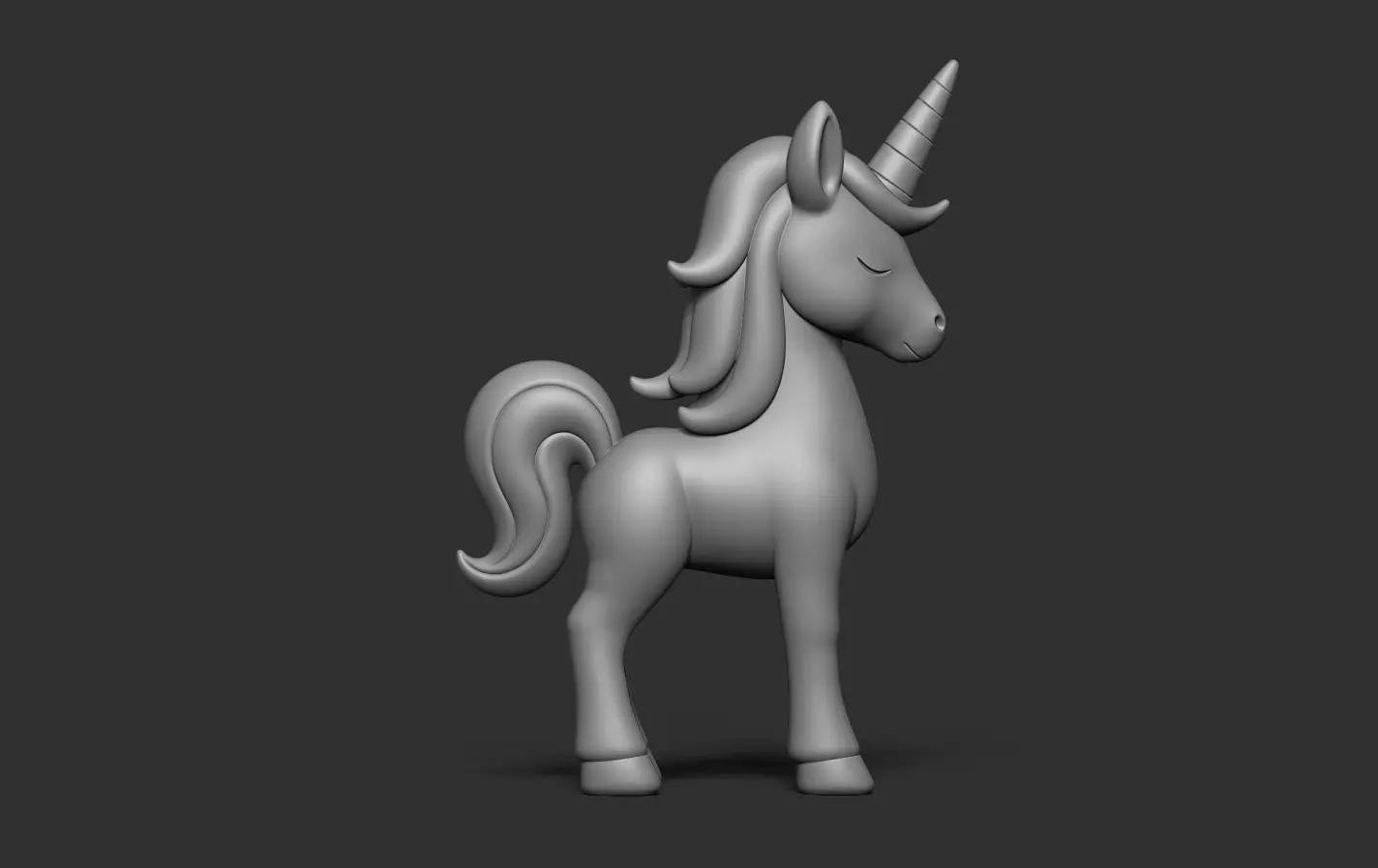 Unicorn 3D print model_14