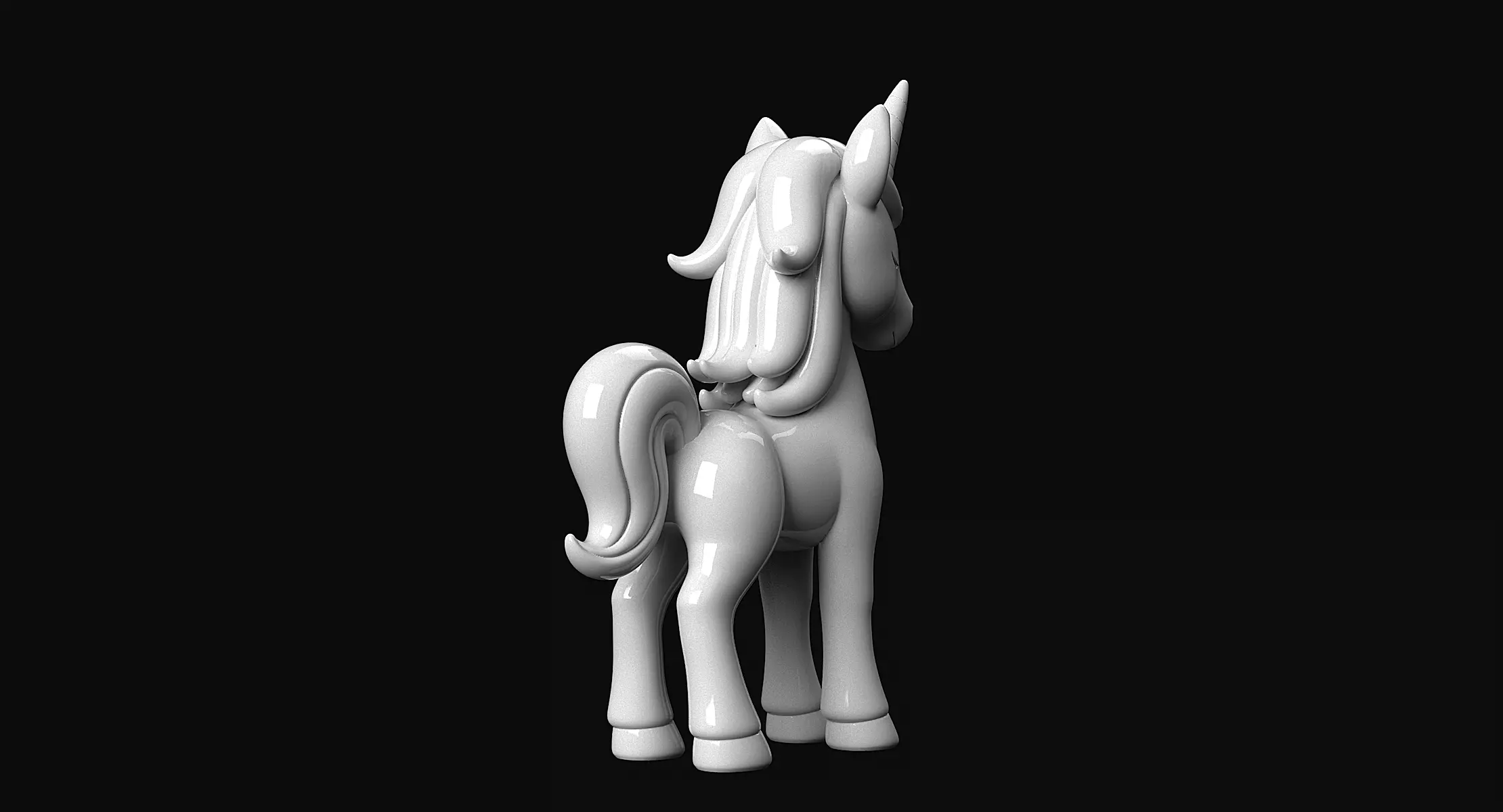 Unicorn 3D print model_7