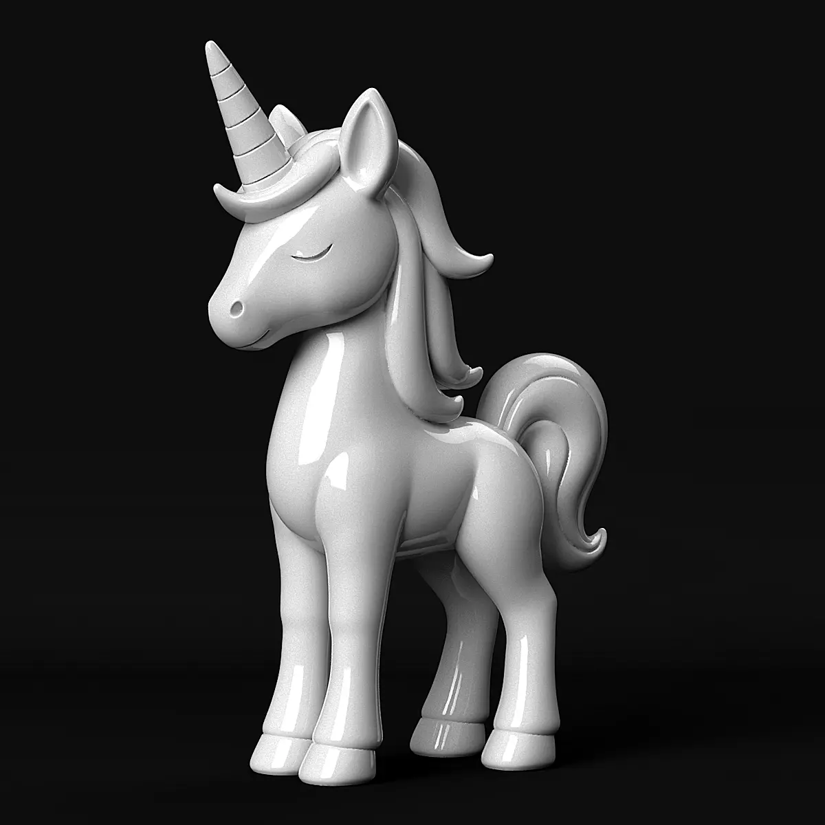 Unicorn 3D print model_0