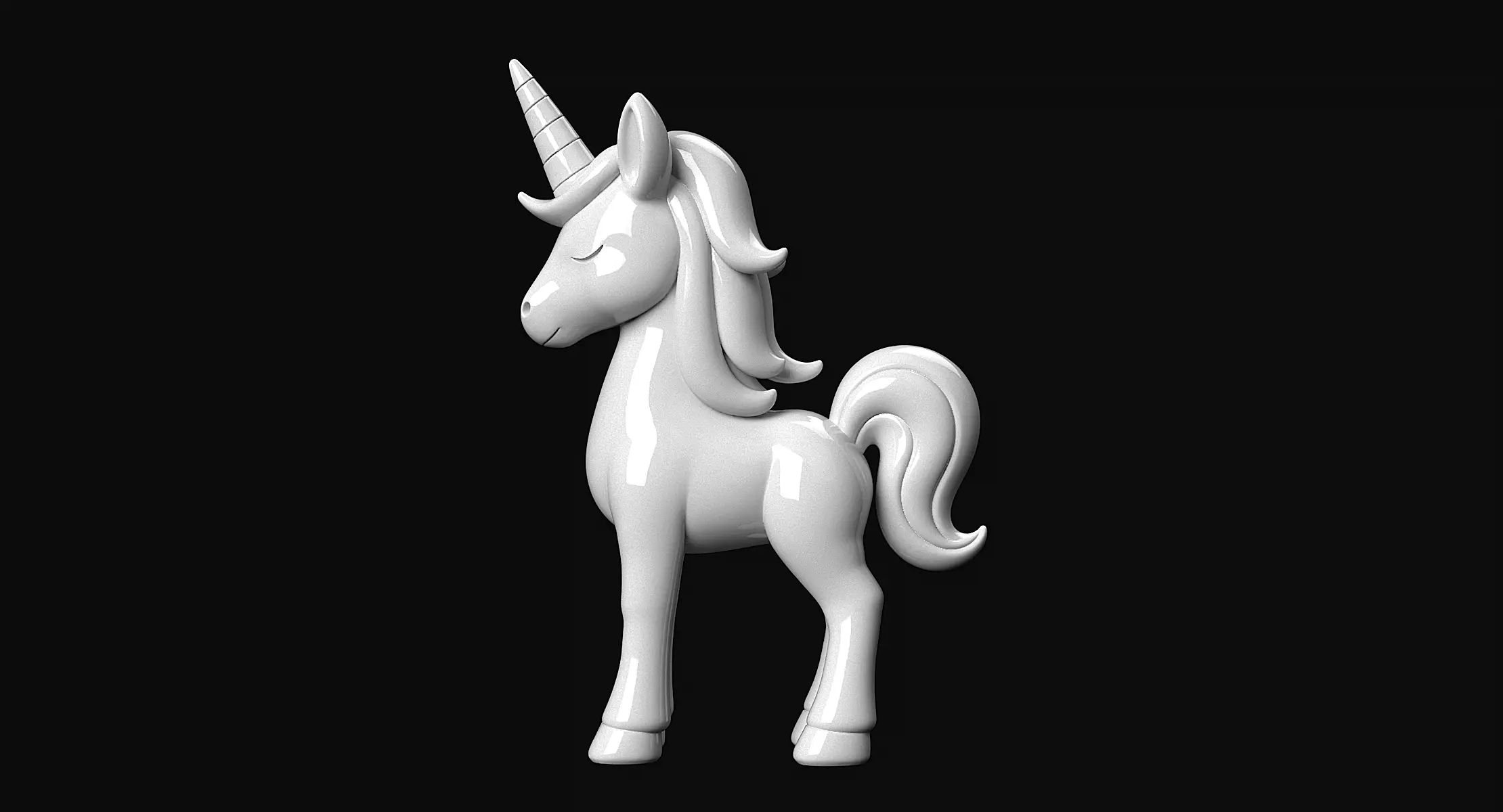 Unicorn 3D print model_2
