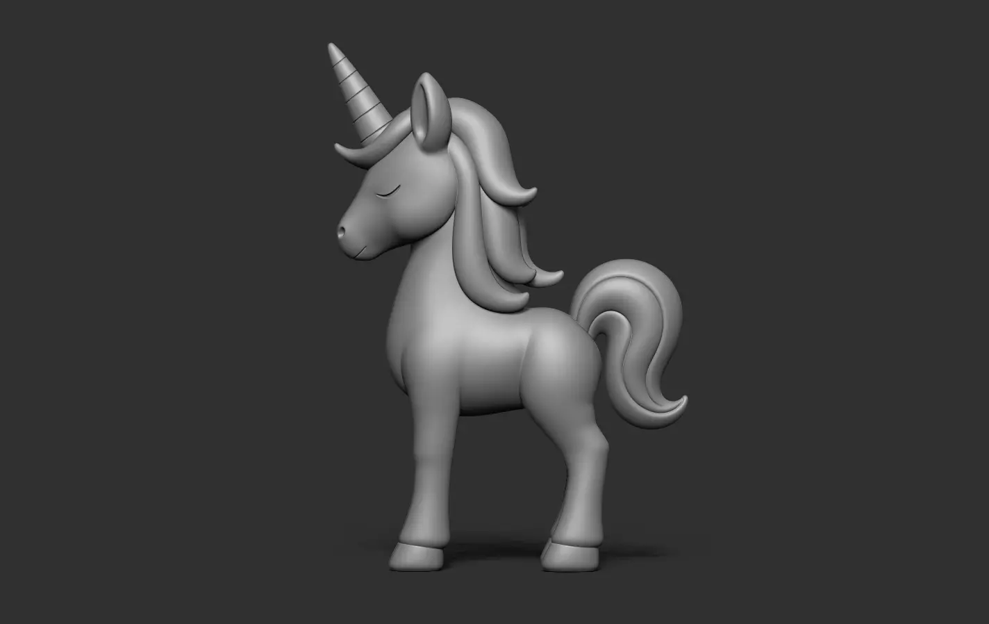 Unicorn 3D print model_15