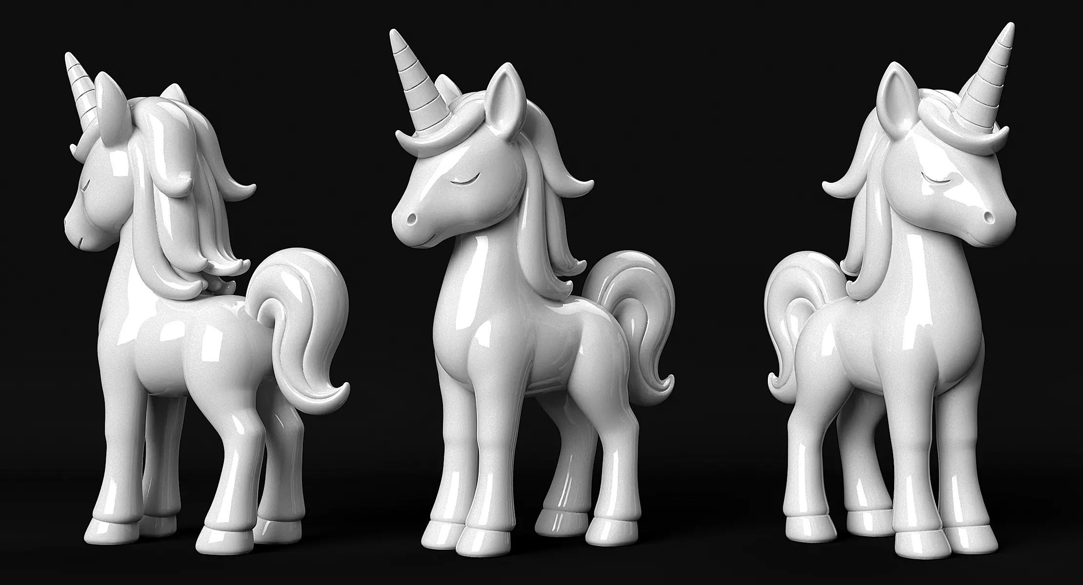 Unicorn 3D print model_10