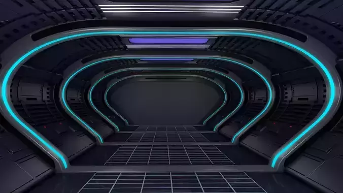 Sci Fi Corridor Interior 3D model