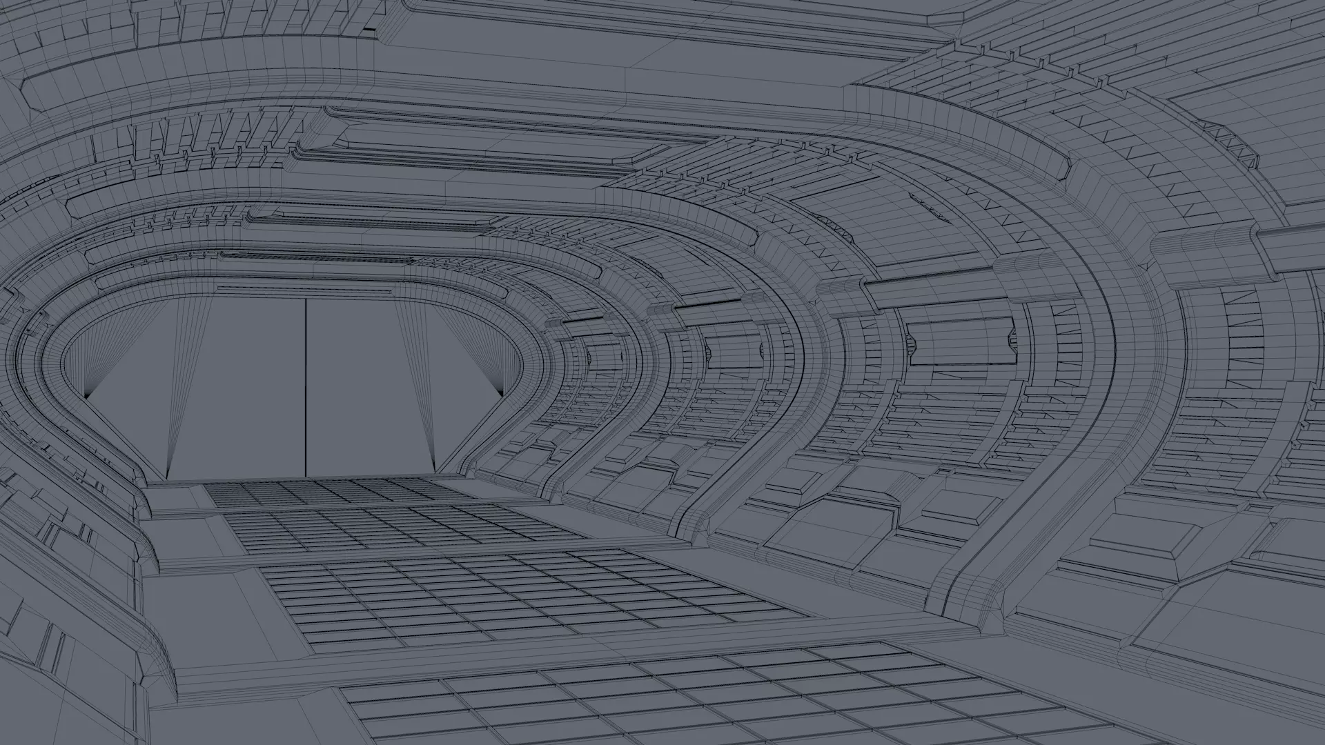 Sci Fi Corridor Interior 3D model_12