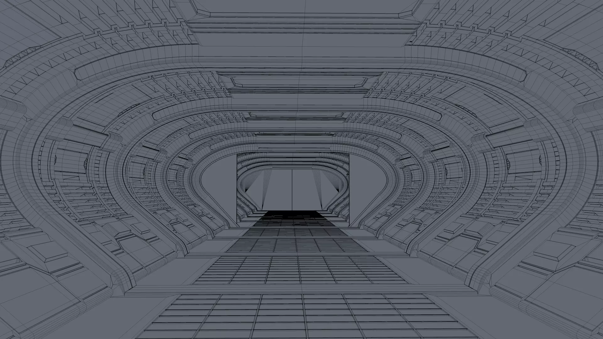 Sci Fi Corridor Interior 3D model_13